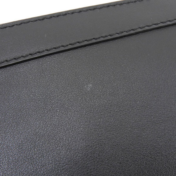 BALENCIAGA Leather Navy Clip M Clutch Bag 373834 Black - Picture 4 of 8